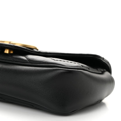 Gucci Calfskin Matelasse Super Mini GG Marmont Shoulder Bag Black 10 of 10