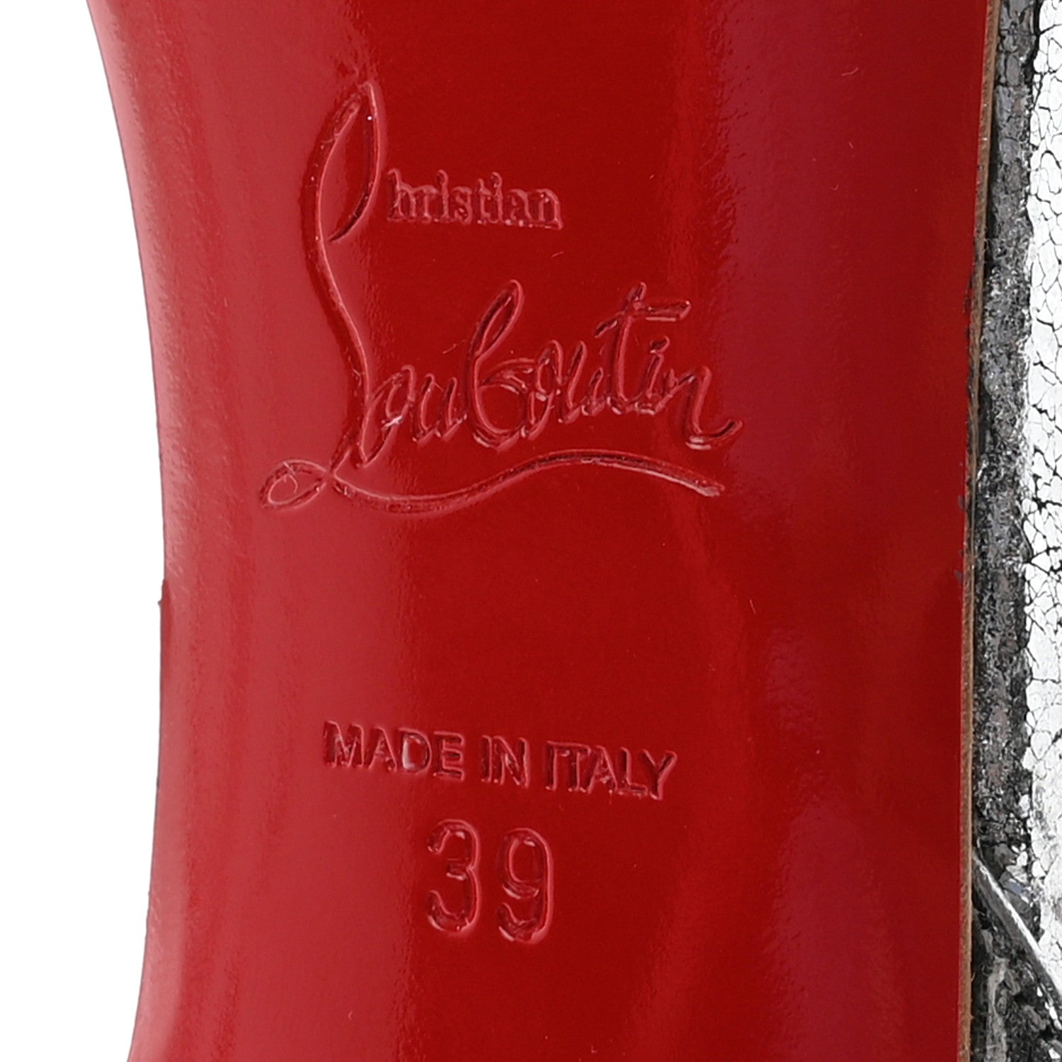 Christian Louboutin Specchio Star PVC Rosalie 100 Sandals 39 Silver 7 of 8