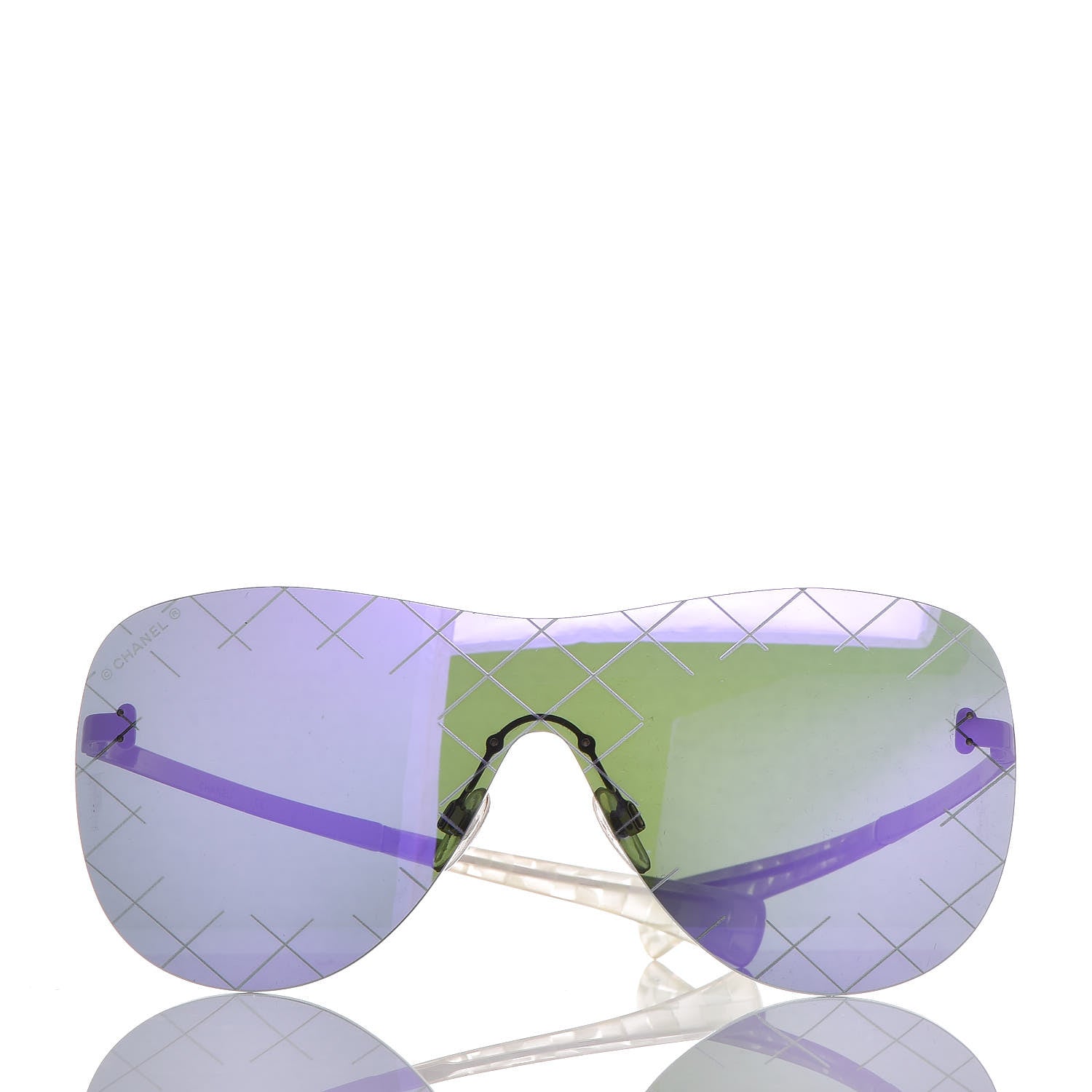 Chanel Shield Runway Sunglasses 4215 Silver Purple 2 of 7