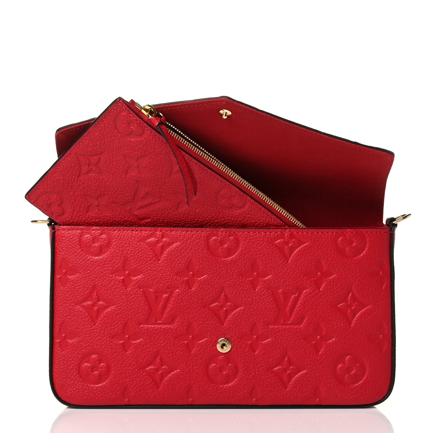 Empreinte Pochette Felicie Chain Wallet Scarlet