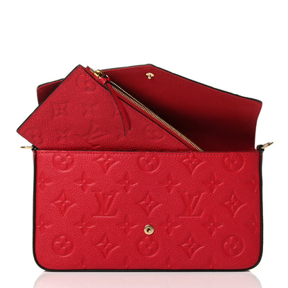 Louis Vuitton Empreinte Pochette Felicie Chain Wallet Scarlet 6 of 9