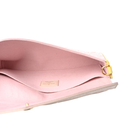 Louis Vuitton Empreinte Spring in the City Felicie Pochette Chain Wallet Pink Beige Yellow 5 of 8