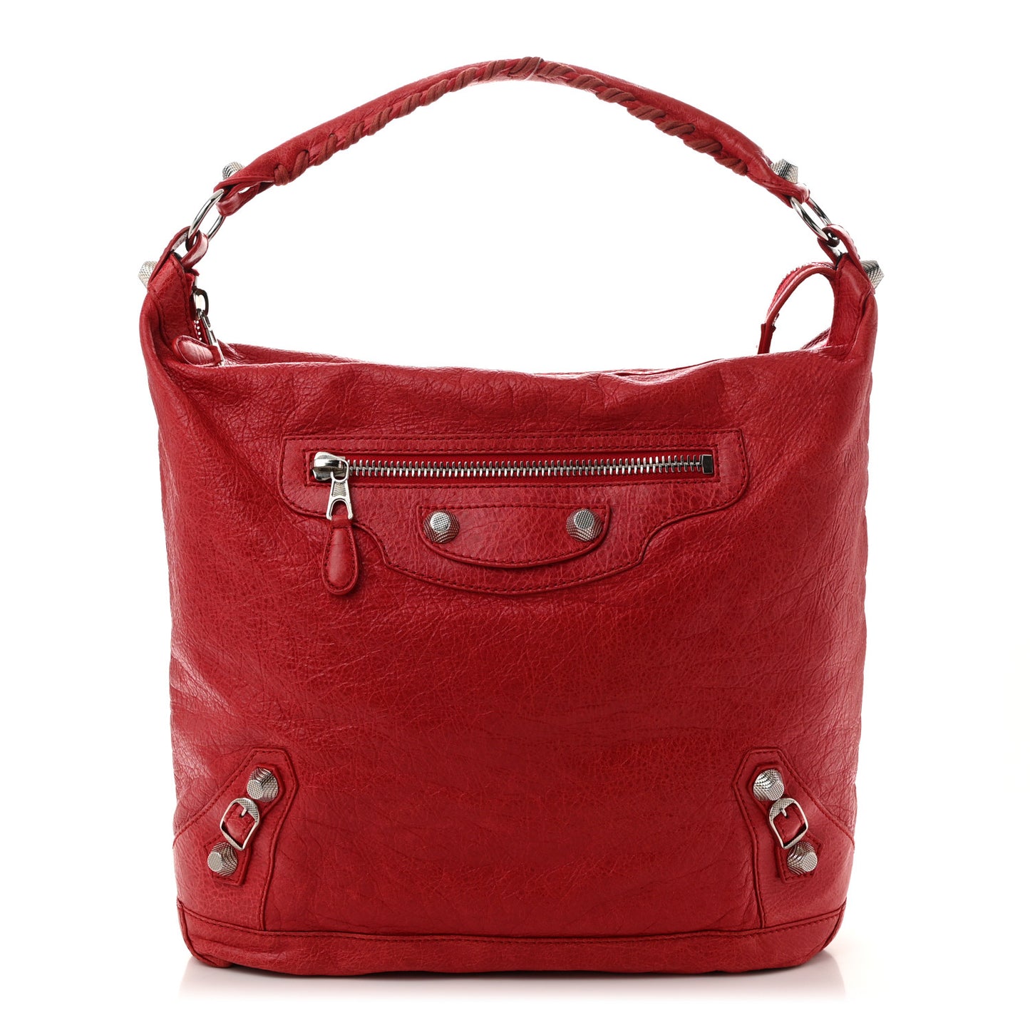 Agneau Giant 12 Silver Hardware Day Hobo Coquelicot
