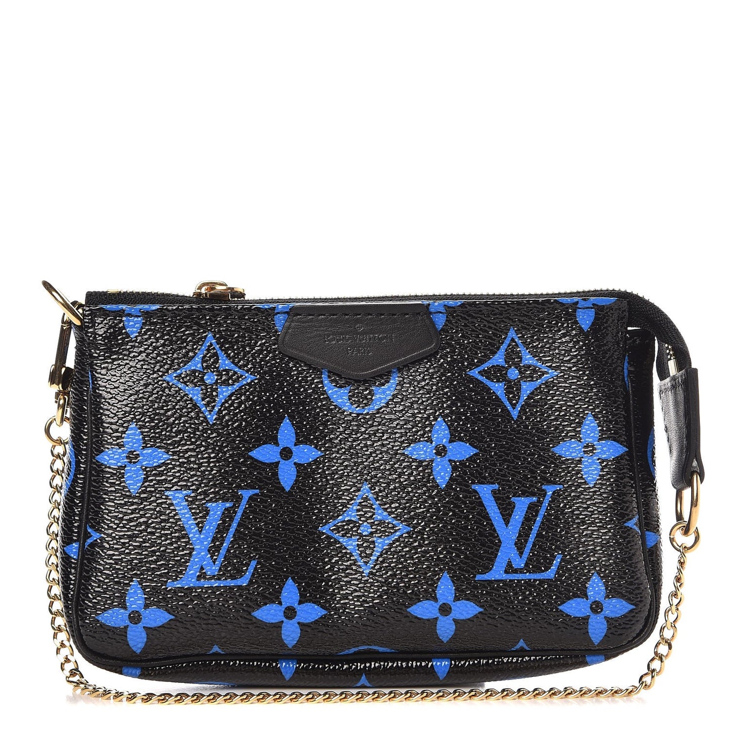 Colored Monogram Mini Pochette Accessories Blue Black
