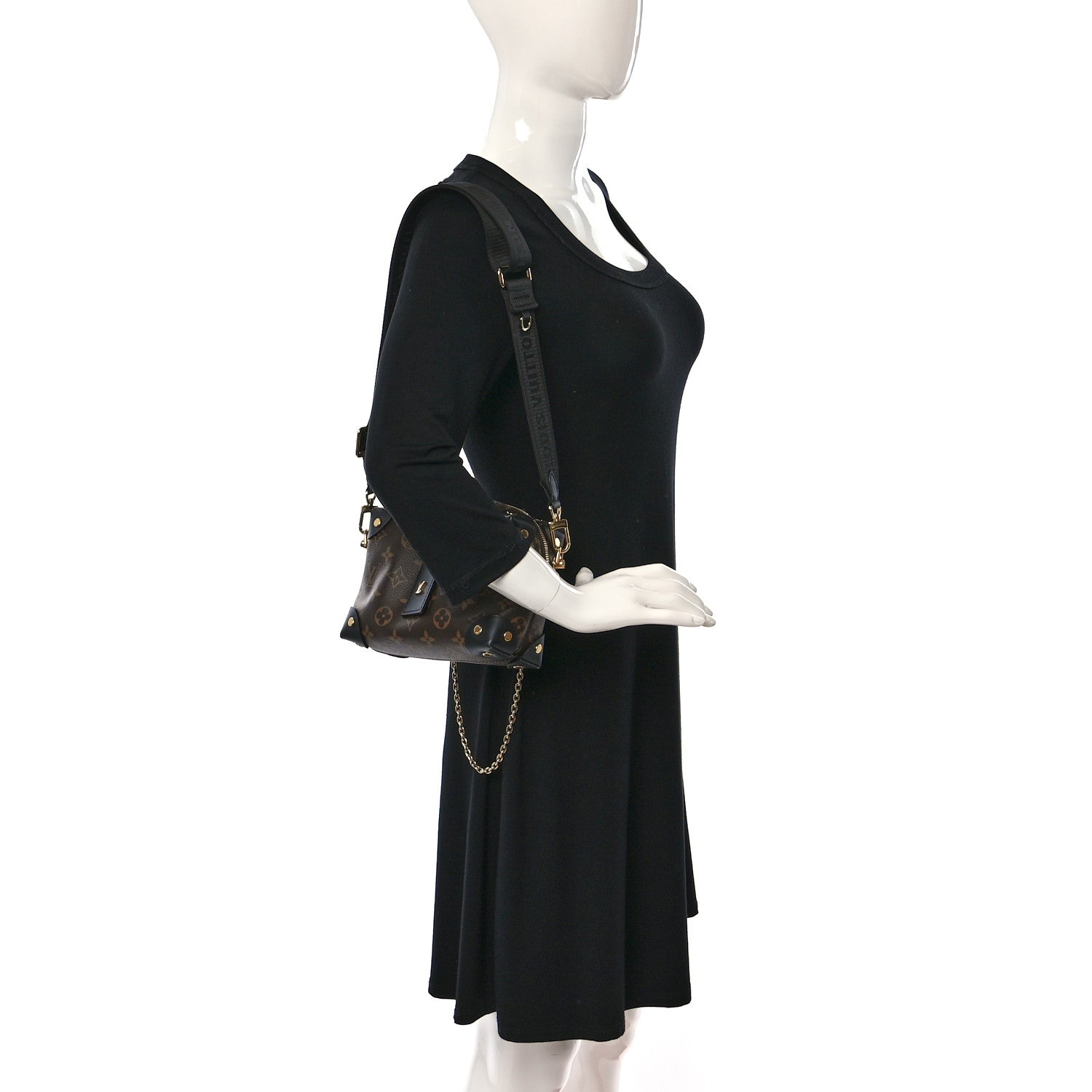Louis Vuitton Monogram Petite Malle Souple Black 2 of 8