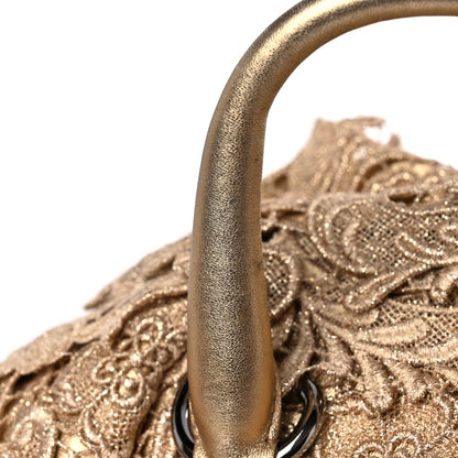 Prada Lace Pizzo S Bowler Oro Lurex 10 of 11
