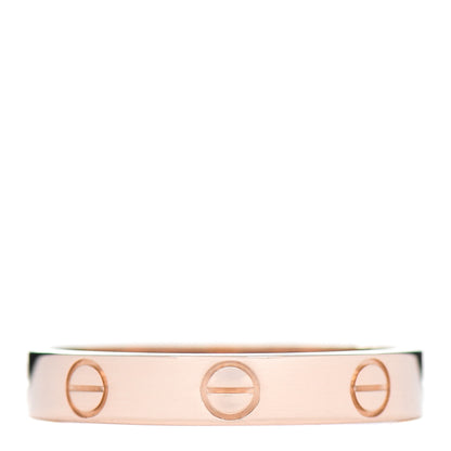 Cartier 18K Pink Gold 3.5mm LOVE Wedding Band Ring 55 7.25 1 of 5