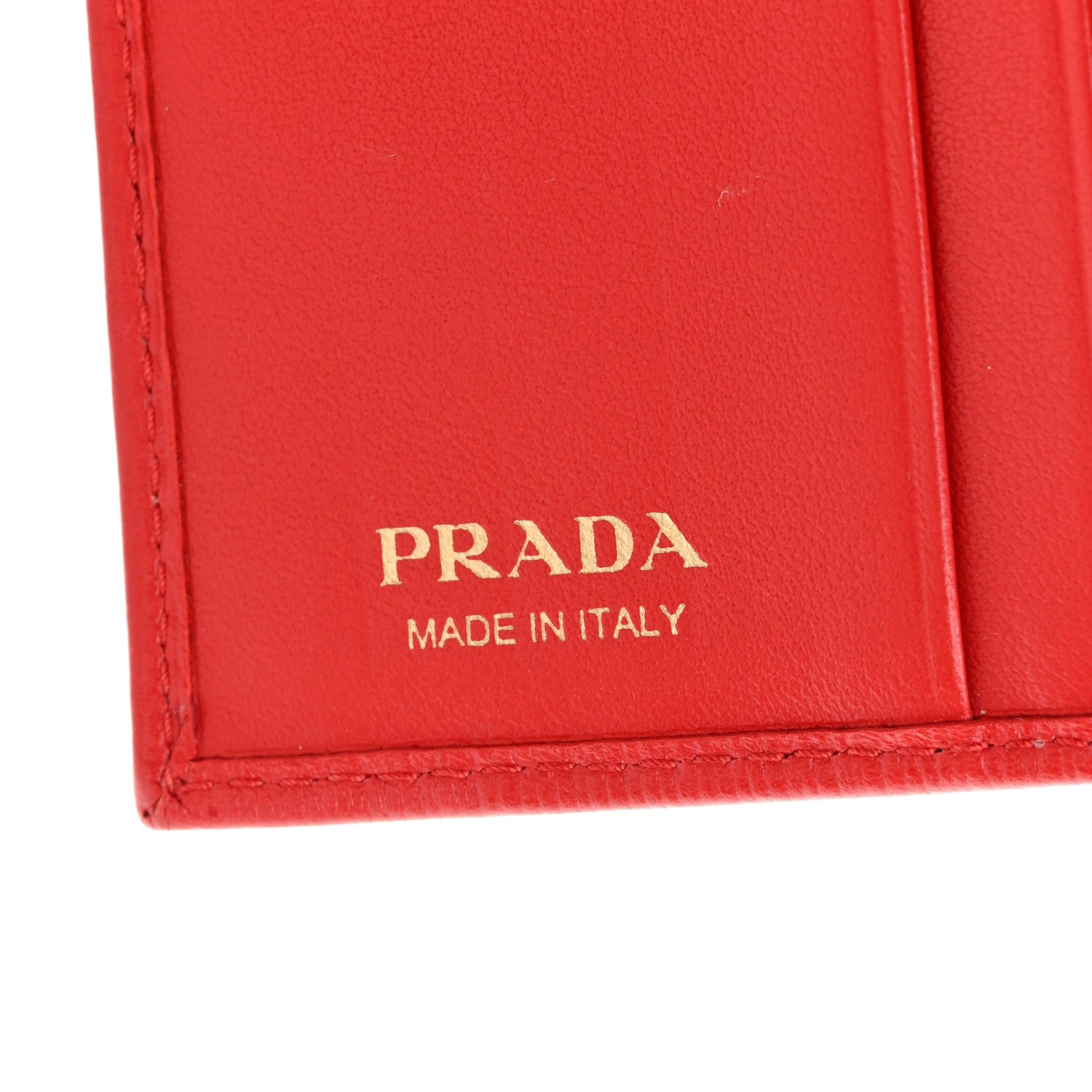 Prada Vitello Move Tri-Fold Compact Wallet Black Lacca Lacca 6 of 7