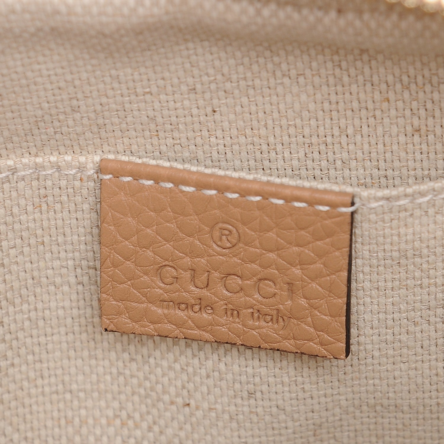 Gucci Pebbled Calfskin Small Soho Disco Bag Camelia 6 of 7