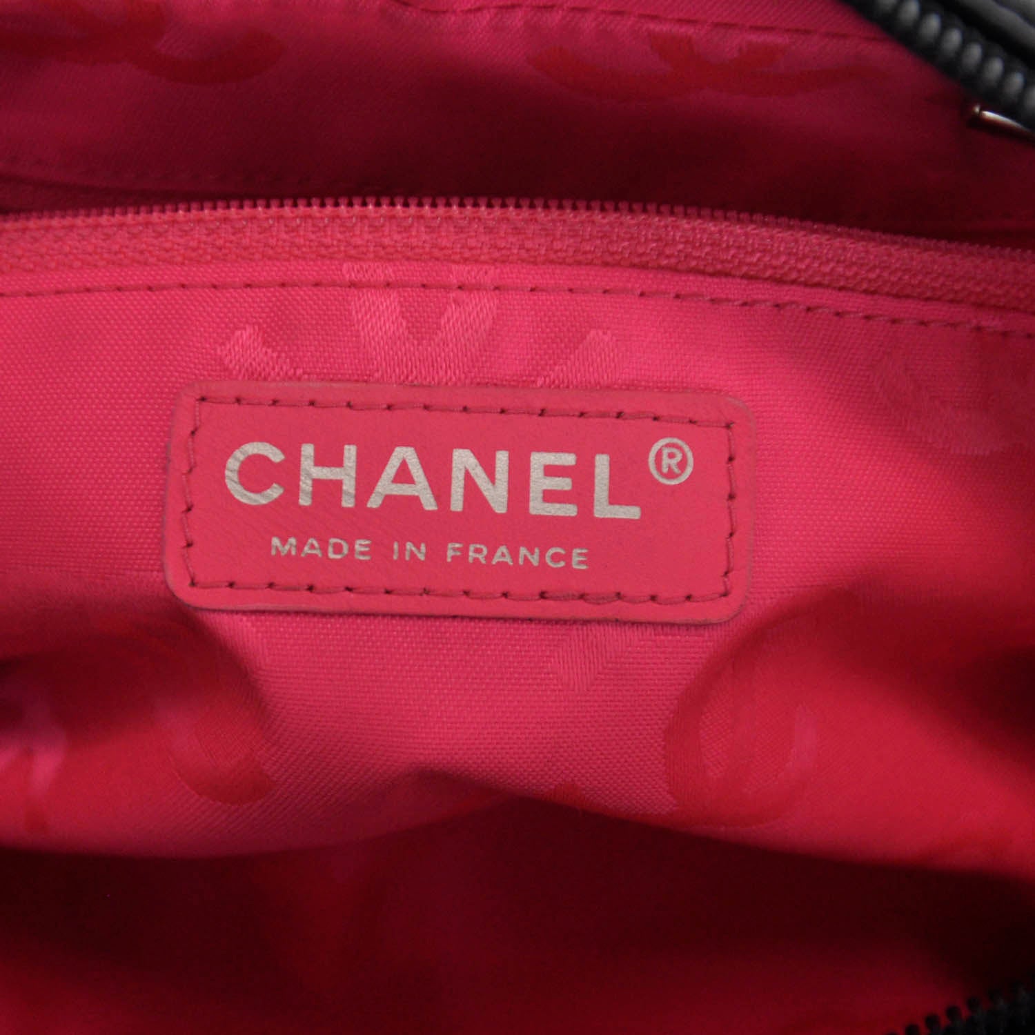 Chanel Calfskin Quilted Large Cambon Bowler Black White 7 of 8