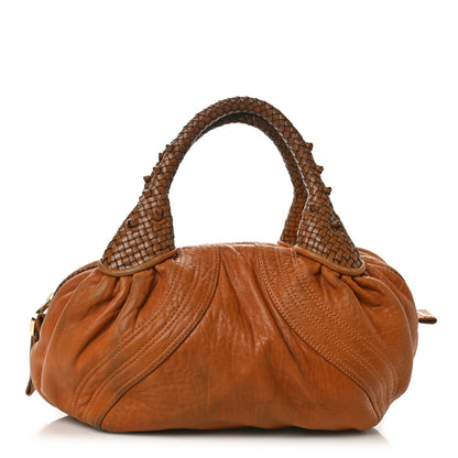 Fendi Nappa Nuvolata Spy Bowler Cognac 1 of 10