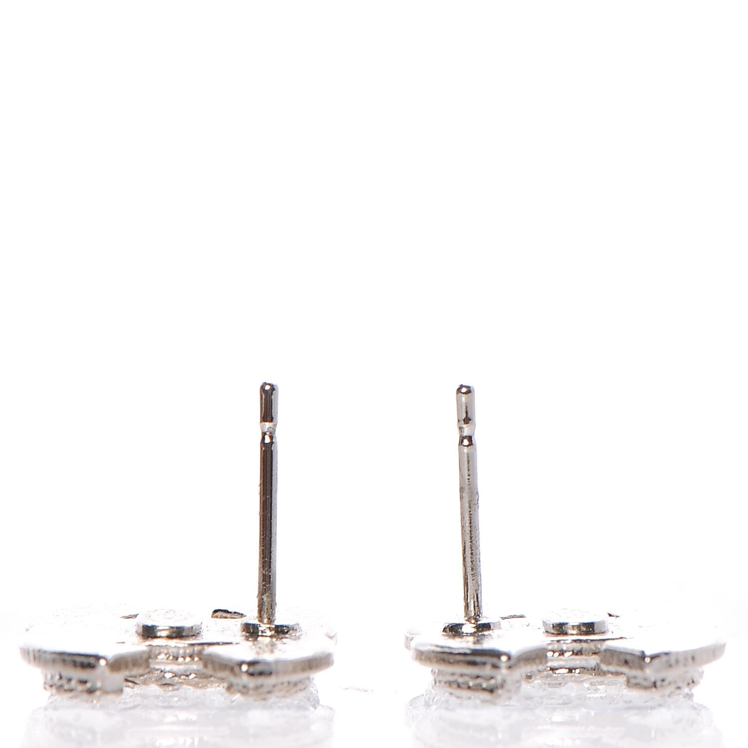 Chanel Crystal CC Earrings Silver 4 of 6
