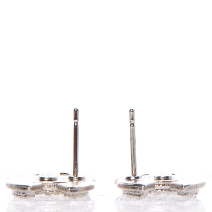 Chanel Crystal CC Earrings Silver 4 of 6