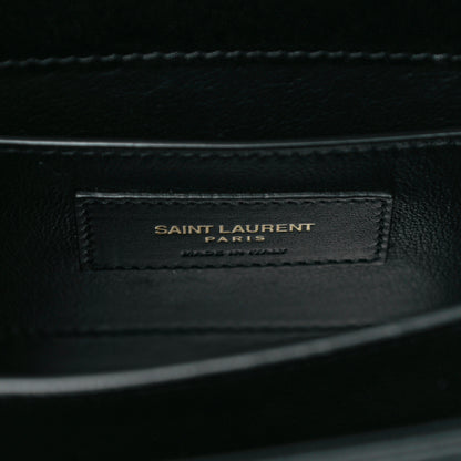 Saint Laurent Canvas Leopard Print Mini Classic Monogram Cassandra Top Handle Black 6 of 9