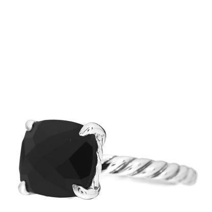 David Yurman Sterling Silver Black Onyx Color Classics Stack Ring 49 5 3 of 6