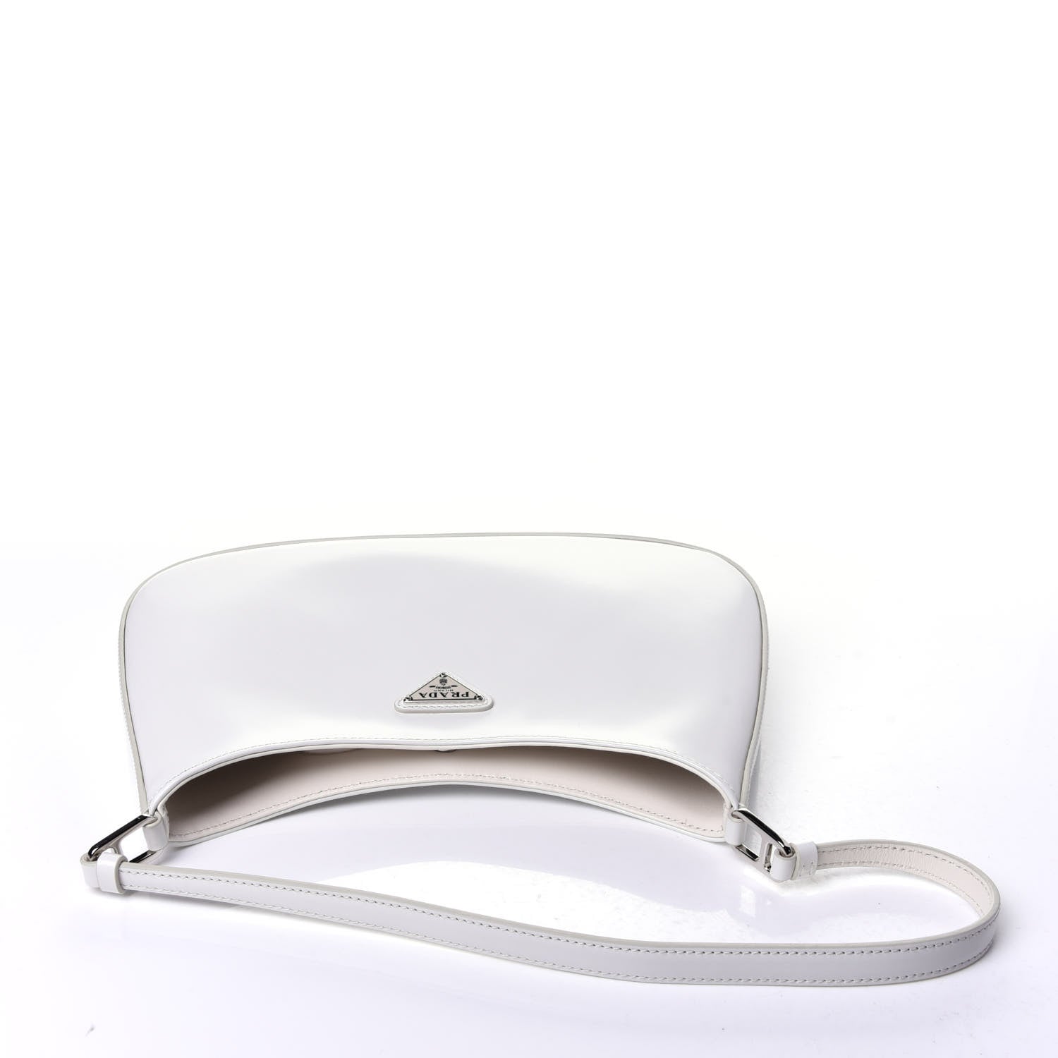 Prada Spazzolato Cleo Shoulder Bag White 9 of 9