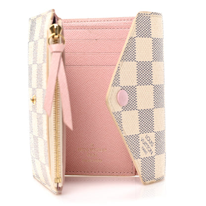 Louis Vuitton Damier Azur Victorine Wallet Rose Ballerine 5 of 6