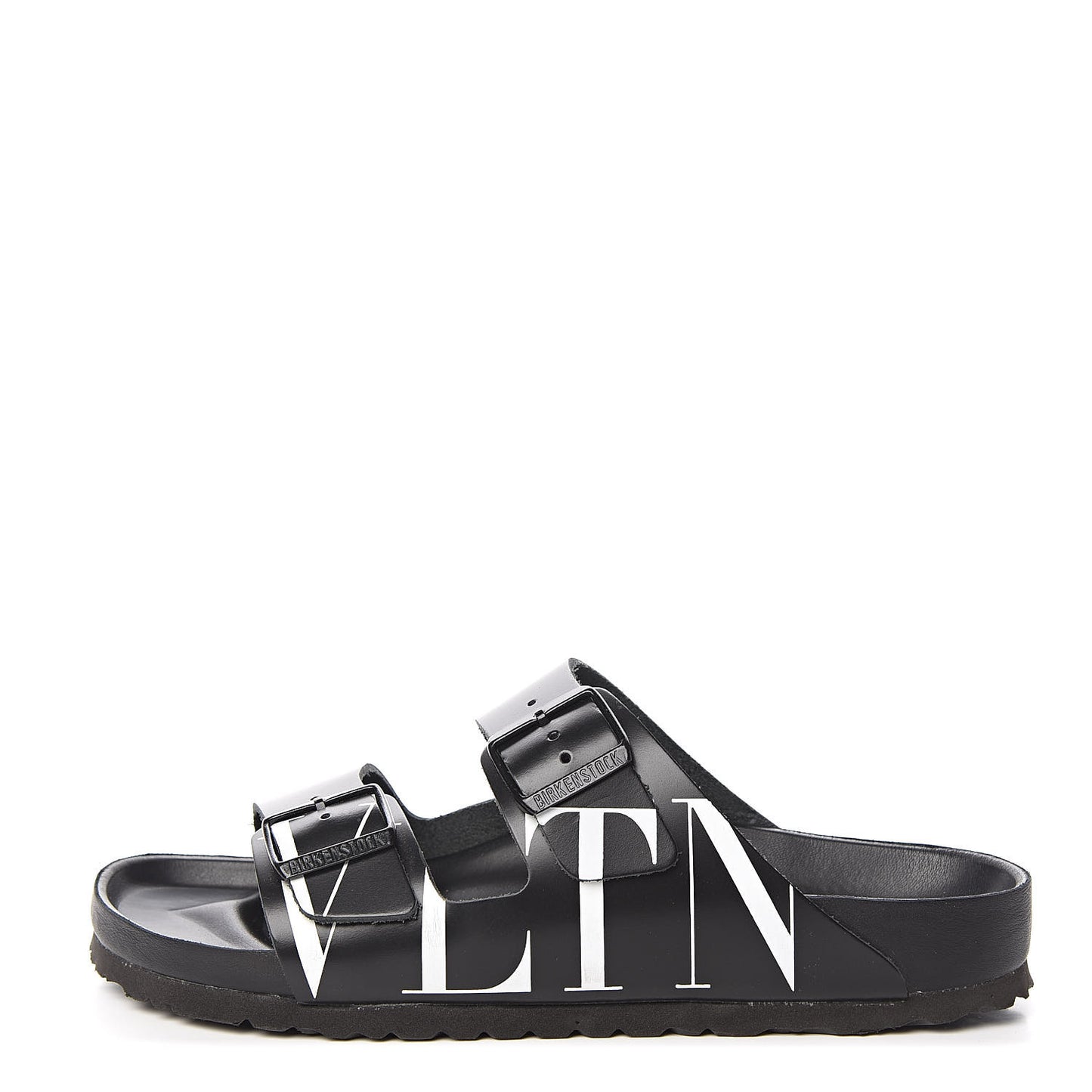 Calfskin VLTN Birkenstock Slide Sandals 41 Black