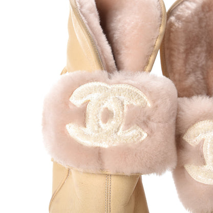 Chanel Lambskin Fur Tassel Booties 36.5 Beige 11 of 12