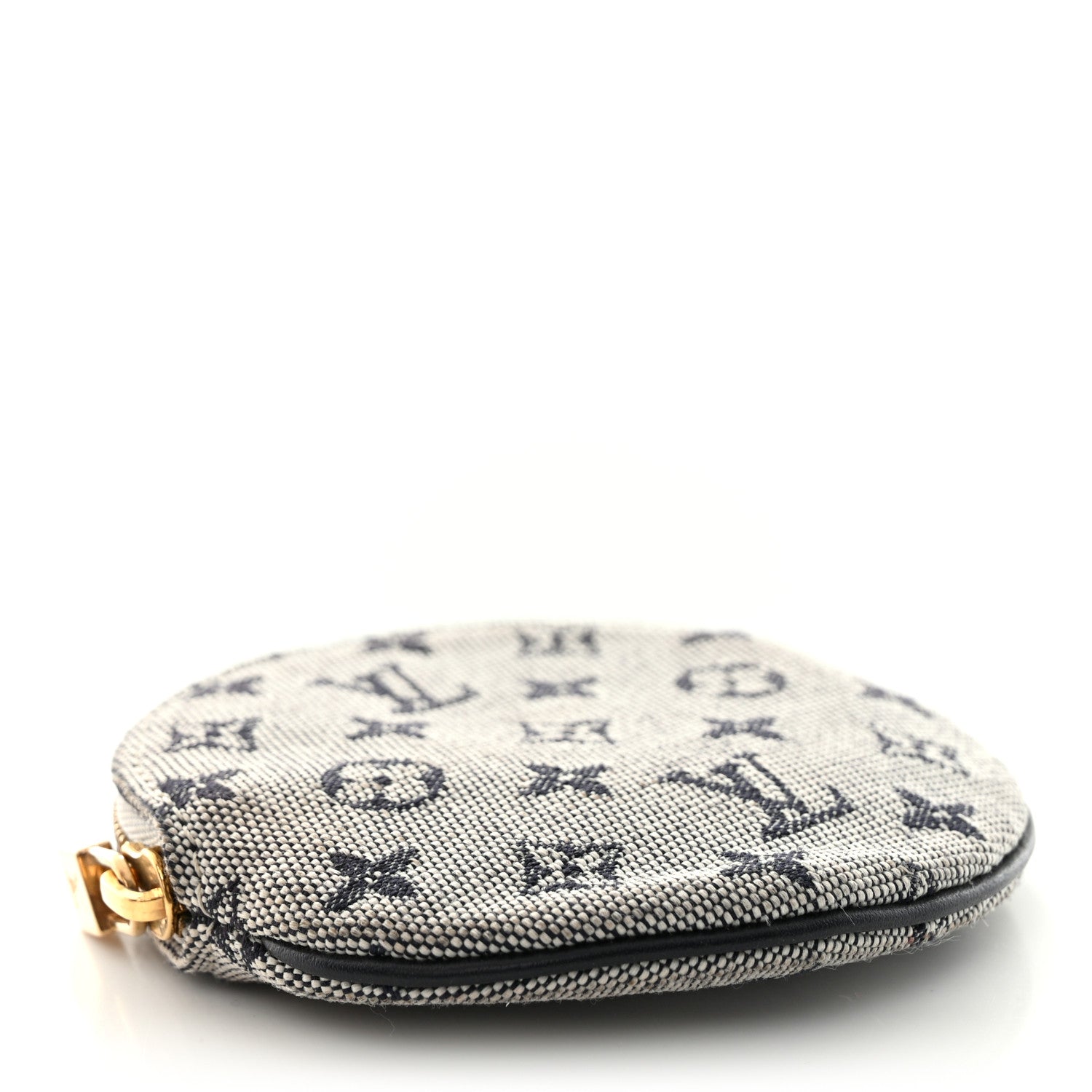 Louis Vuitton Mini Lin Croisette Round Coin Purse Blue 4 of 9