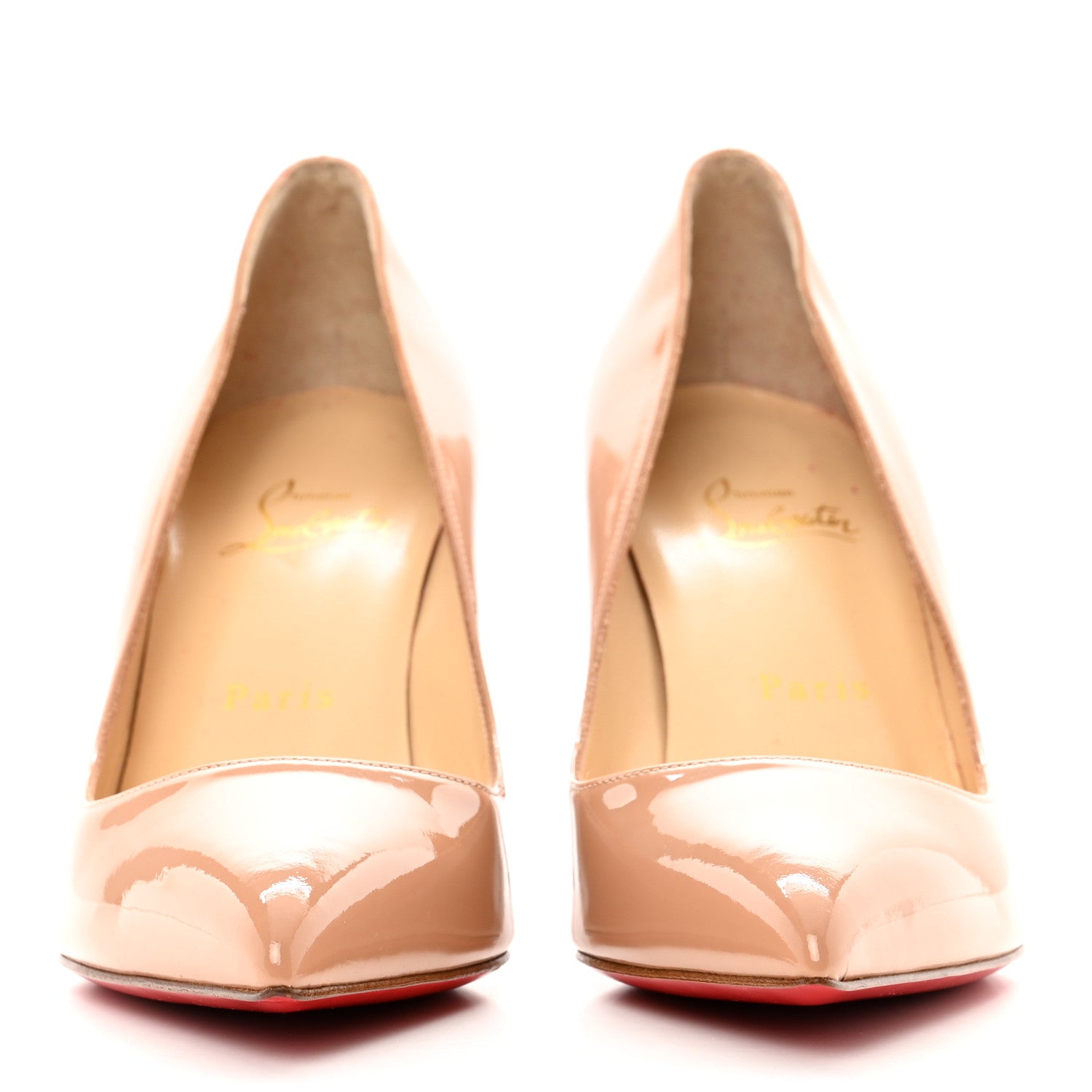 Christian Louboutin Patent Corneille 100 Pumps 37.5 Nude 2 of 7