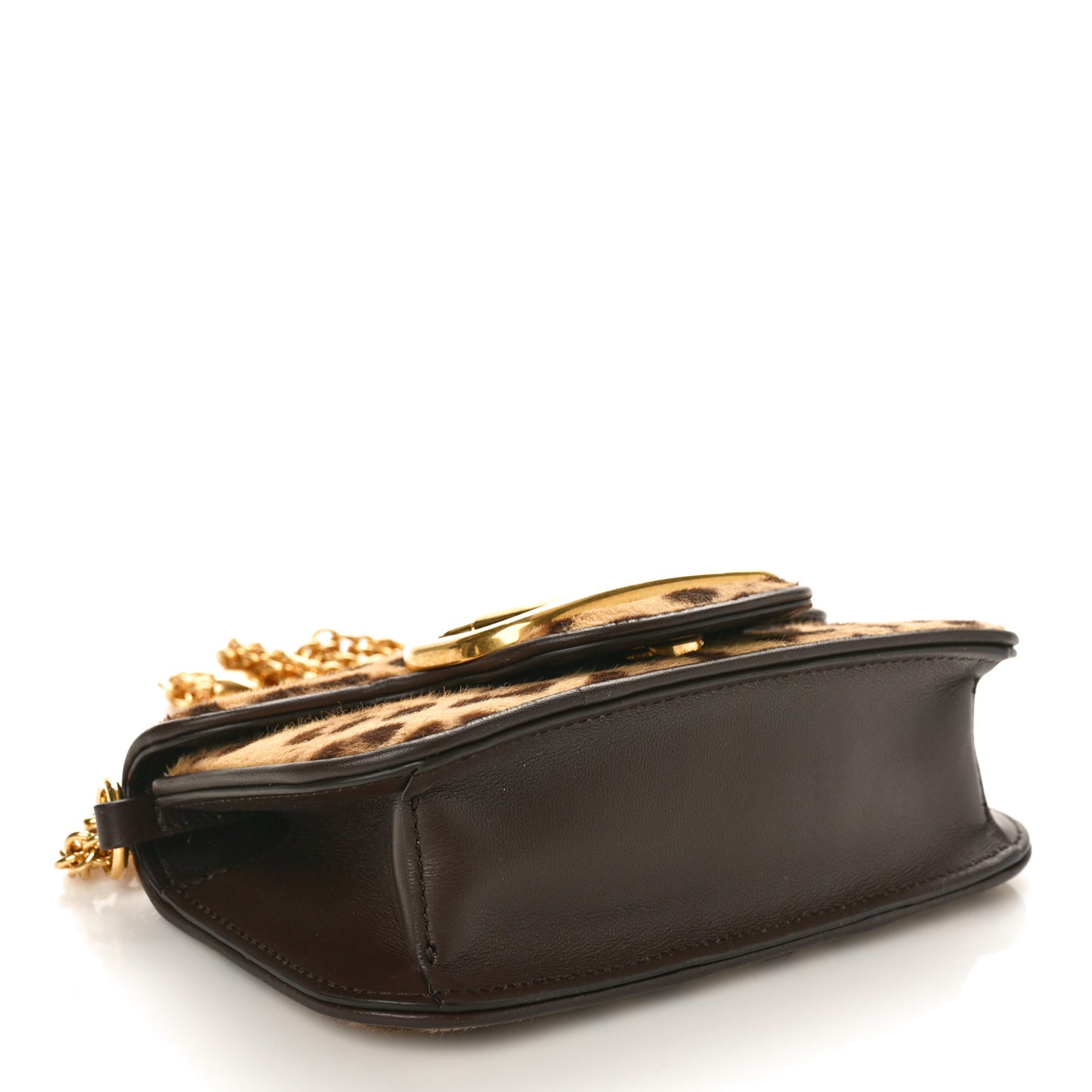 Pony Hair Leopard Vlogo Small Loco Shoulder Bag Brown Multicolor