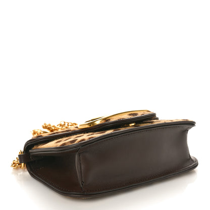 Valentino Garavani Pony Hair Leopard Vlogo Small Loco Shoulder Bag Brown Multicolor 4 of 8