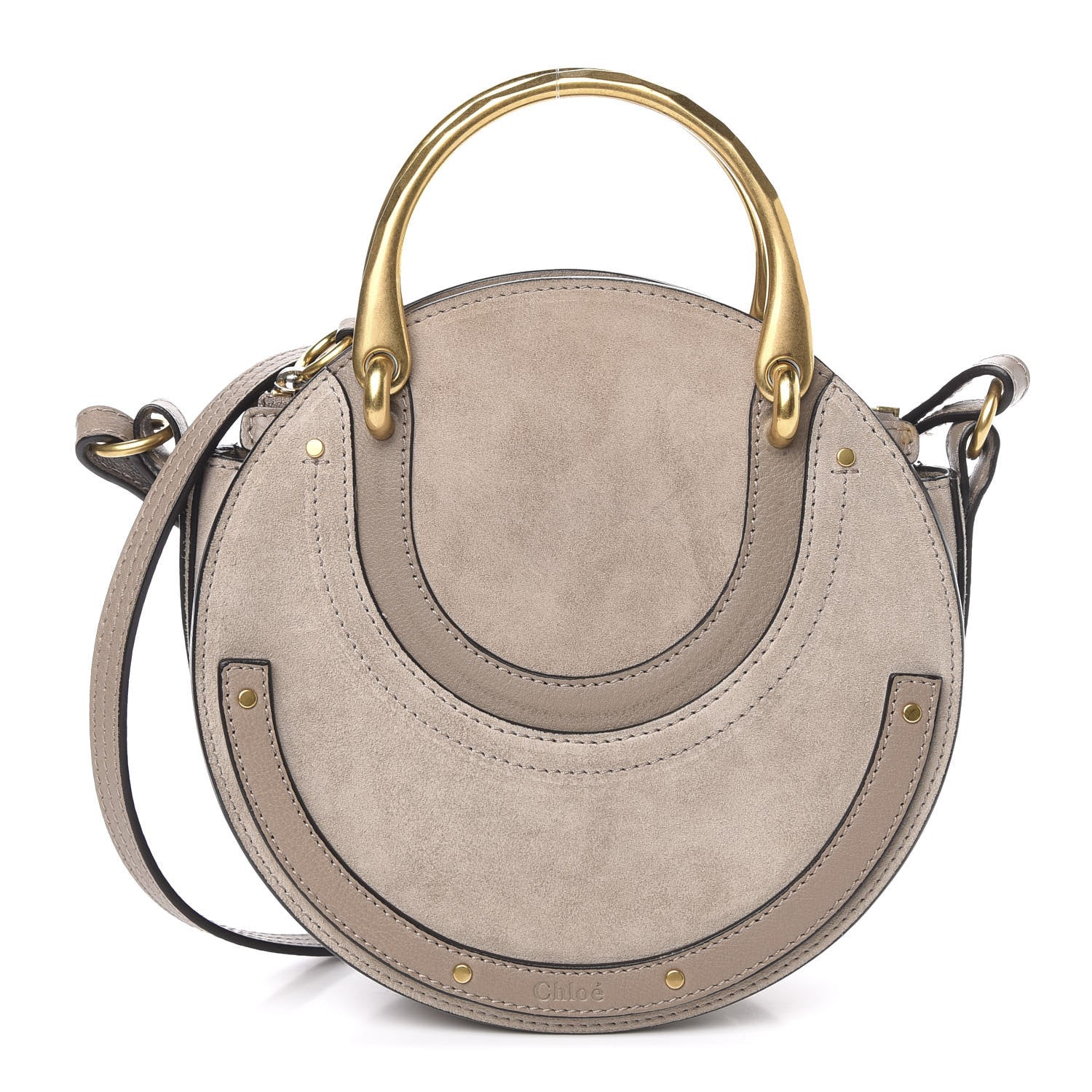 Chloe Calfskin Suede Small Pixie Bag Motty Grey 1 of 11