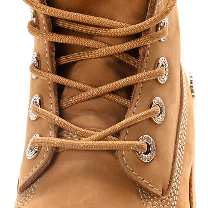 Jimmy Choo X TIMBERLAND Nubuck Swarovski Crystal Womens Ankle Boots 8 Wheat 13 of 15