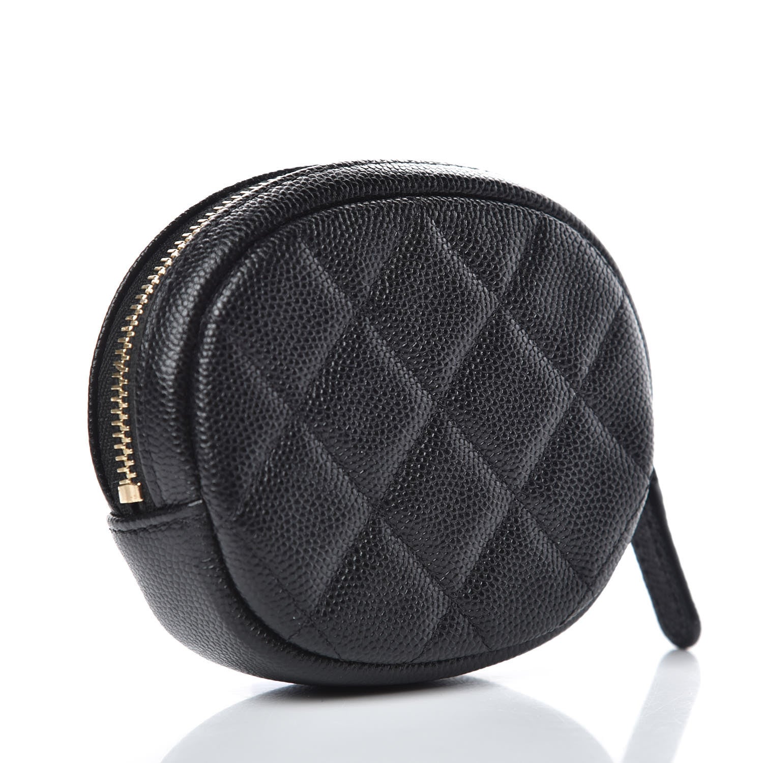 Chanel Caviar Quilted Zip Around Classic Coin Purse Black 3 of 8