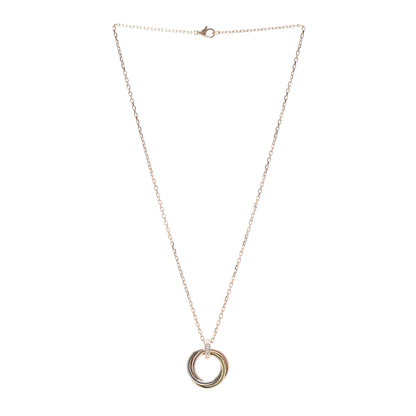 Cartier 18K Pink White Yellow Gold Diamond Trinity Pendant Necklace 3 of 4