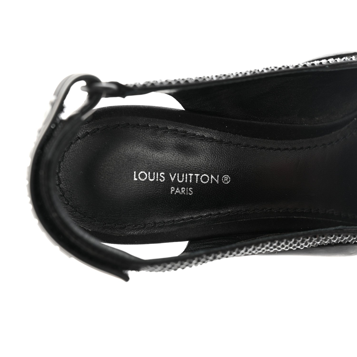 Louis Vuitton Satin Embellished Archlight Slingback Pumps 38 Black 8 of 14
