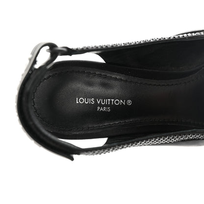Louis Vuitton Satin Embellished Archlight Slingback Pumps 38 Black 8 of 14