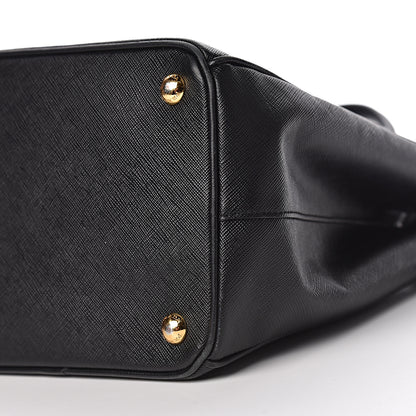 Prada Saffiano Medium Galleria Double Zip Tote Black 14 of 19