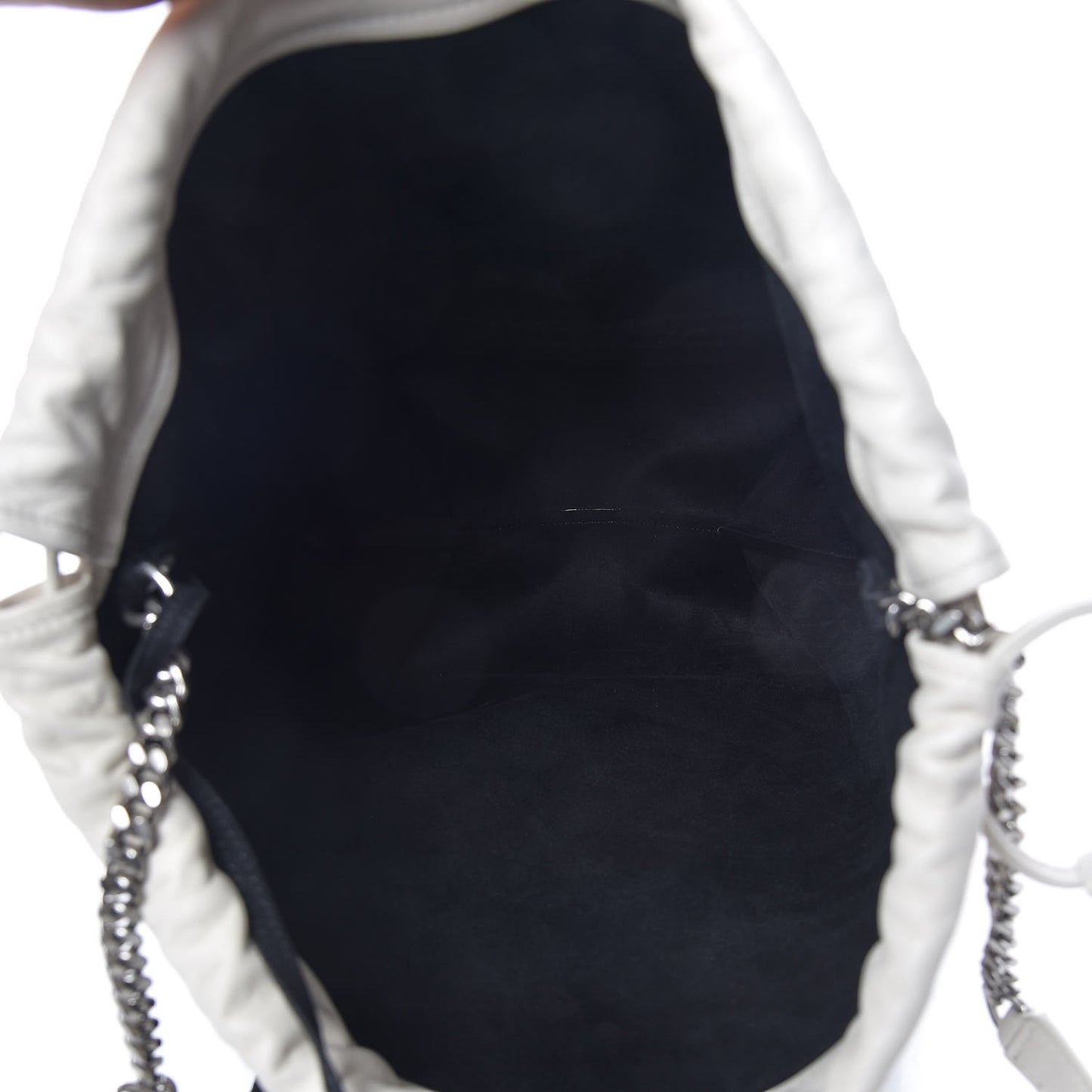 Lambskin Teddy Drawstring Bag Blac Vintage