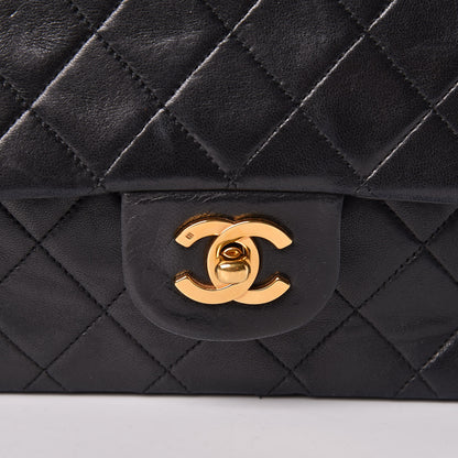 Chanel Lambskin Quilted Medium Double Flap Black 9 of 19