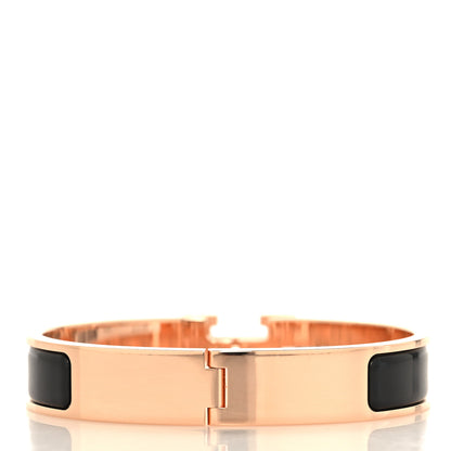 Hermes Enamel Narrow Clic Clac H Bracelet GM Black 3 of 5