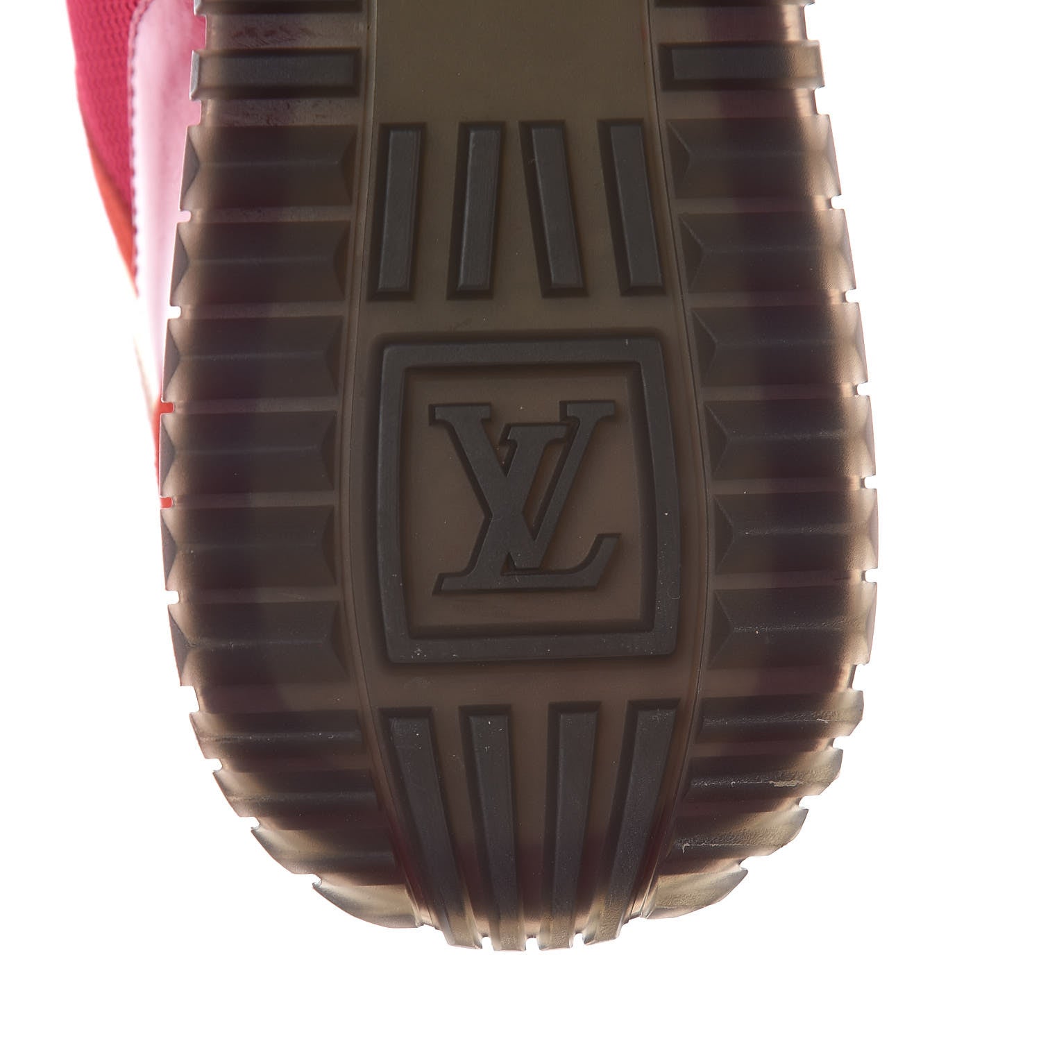 Louis Vuitton Suede Calfskin Run Away Sneakers 37.5 Fuchsia Rouge 9 of 11