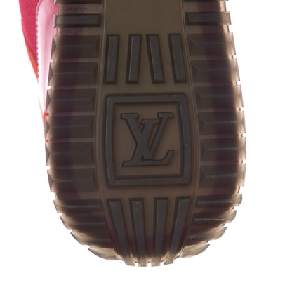 Louis Vuitton Suede Calfskin Run Away Sneakers 37.5 Fuchsia Rouge 9 of 11