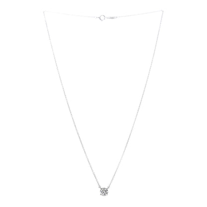Tiffany Platinum Diamond 1.02ct Solitaire Pendant Necklace 3 of 7