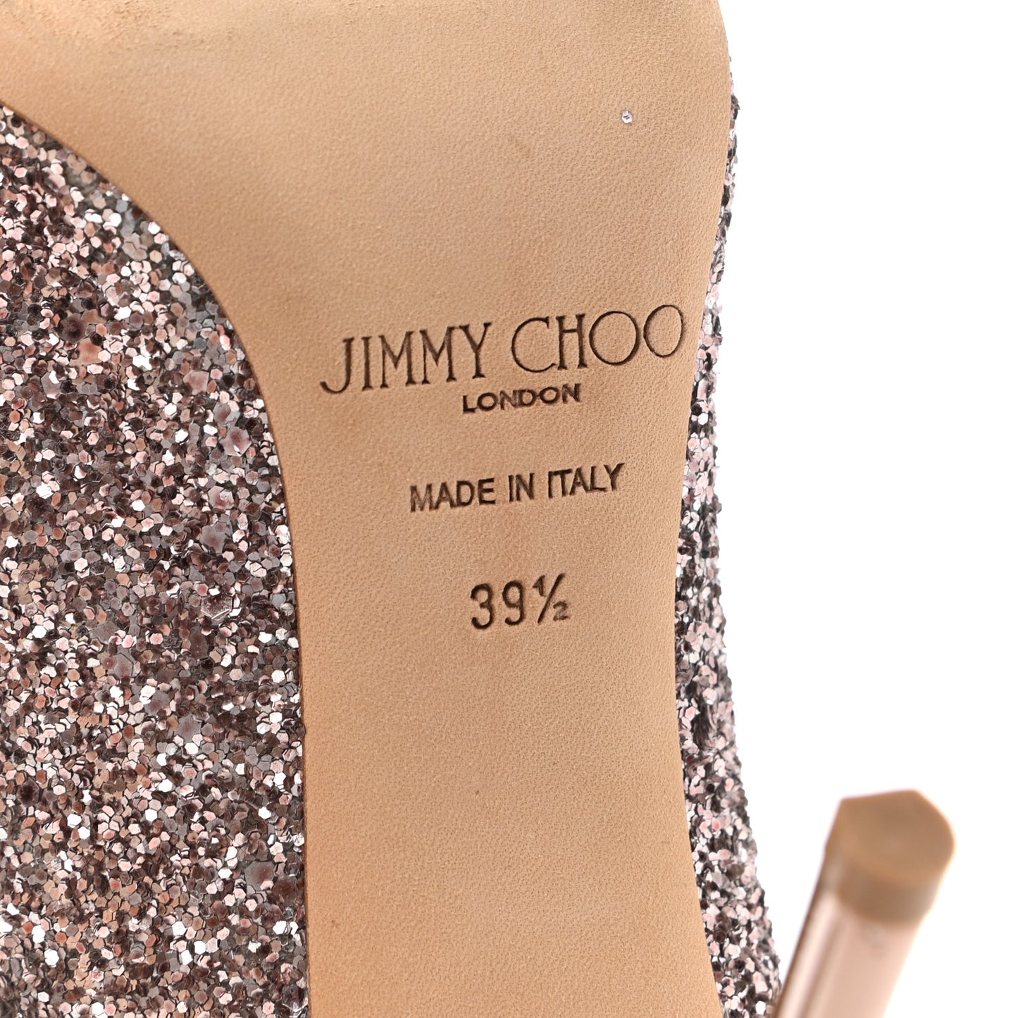 Coarse Glitter Romy 100 Pumps 39.5 Tea Rose