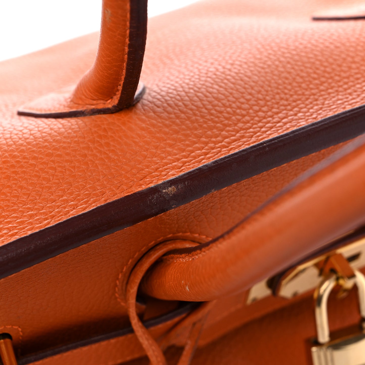 Taurillon Clemence JPG Birkin 42 Orange