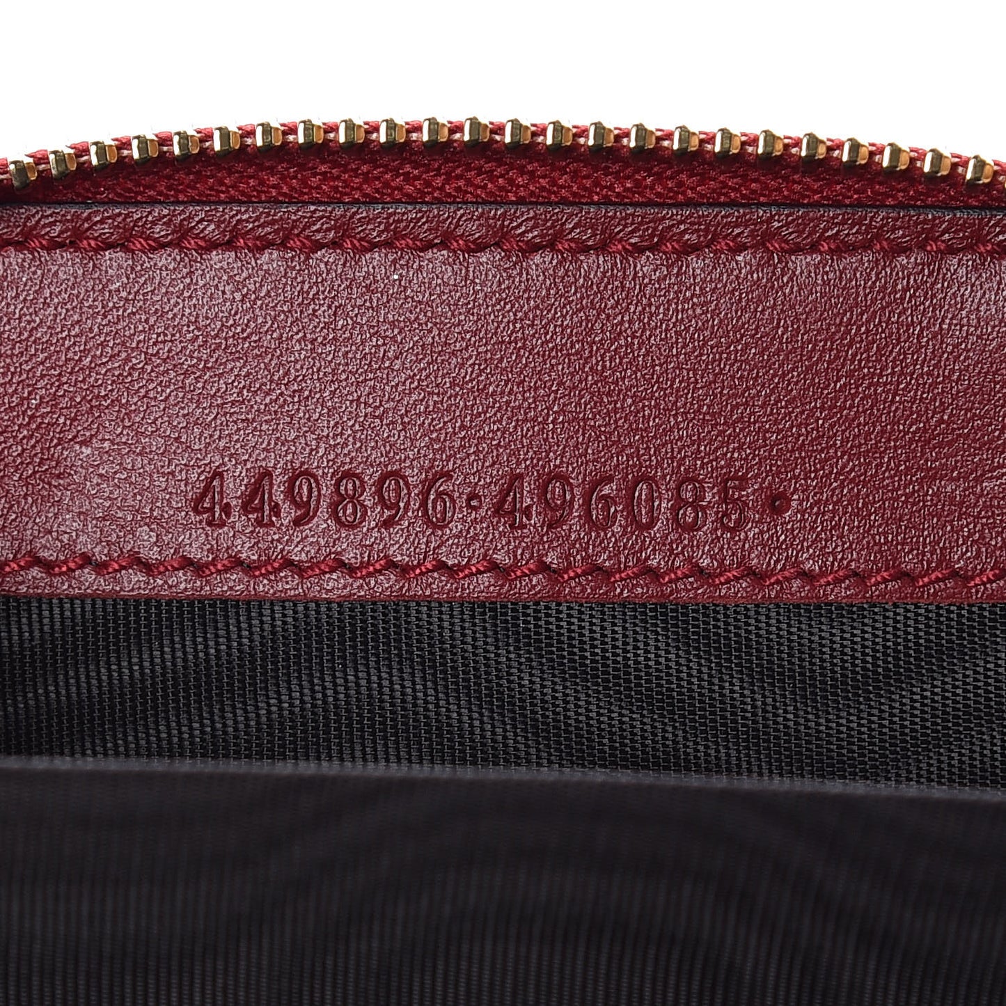 Microguccissima Zip Around Card Case Red