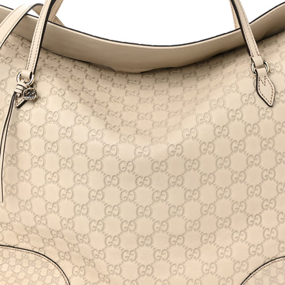 Gucci Guccissima Large Bree Foldover Tote Off White 7 of 9