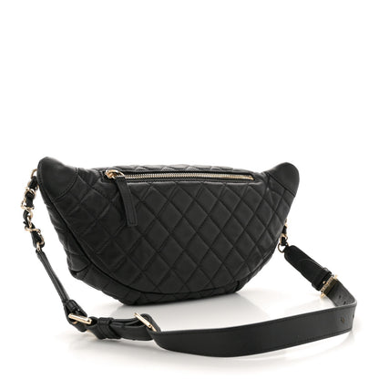 Chanel Calfskin Quilted Banane Waist Bag Fanny Pack Black 3 of 10