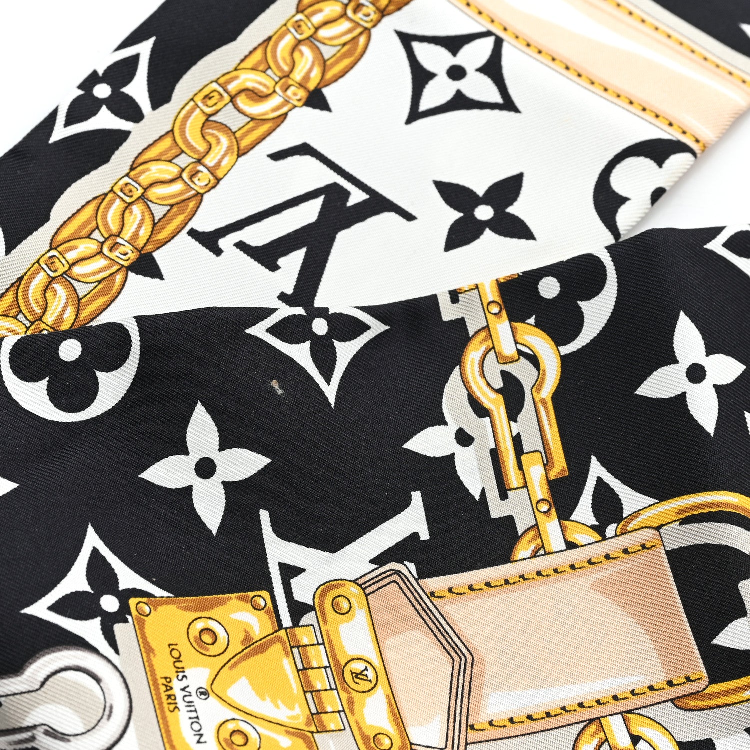 Louis Vuitton Silk Monogram Confidential Bandeau Black 1775829