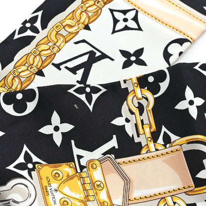 Louis Vuitton Silk Monogram Confidential Bandeau Black 3 of 3