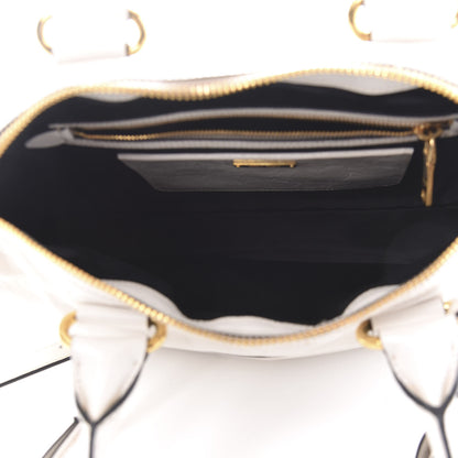 Miu Miu Vitello Shine Zip Tote Talco 6 of 14