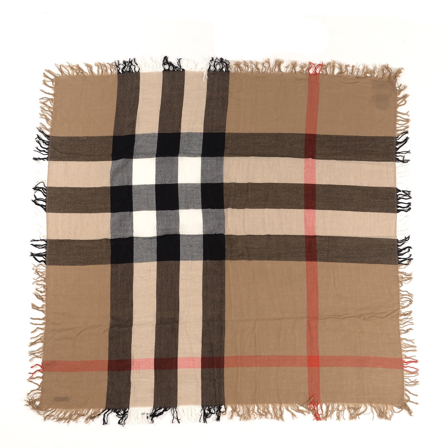Burberry Merino Wool House Check Scarf Brown 1 of 4
