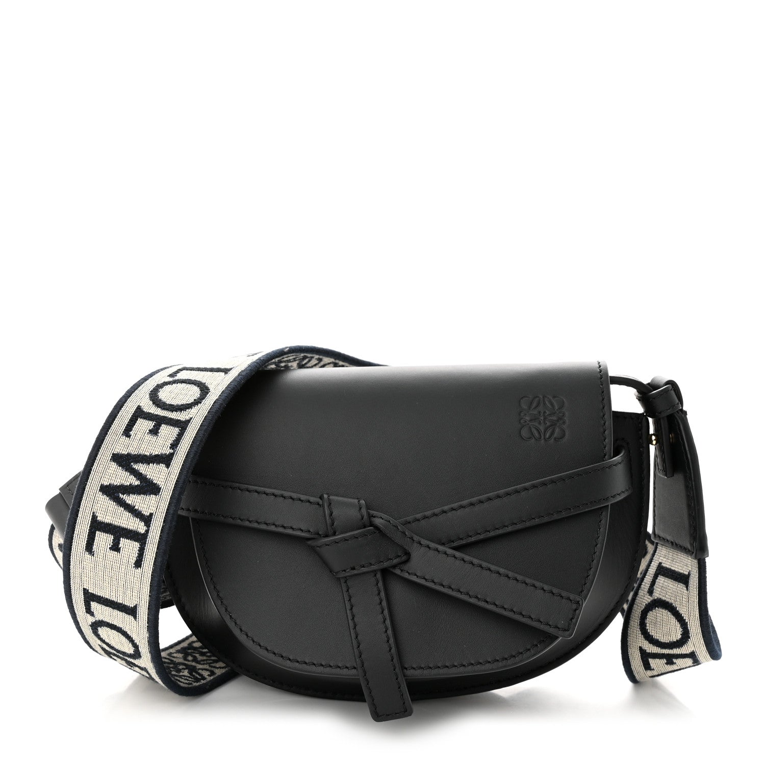 Loewe Calfskin Jacquard Mini Gate Dual Bag Black 1 of 10